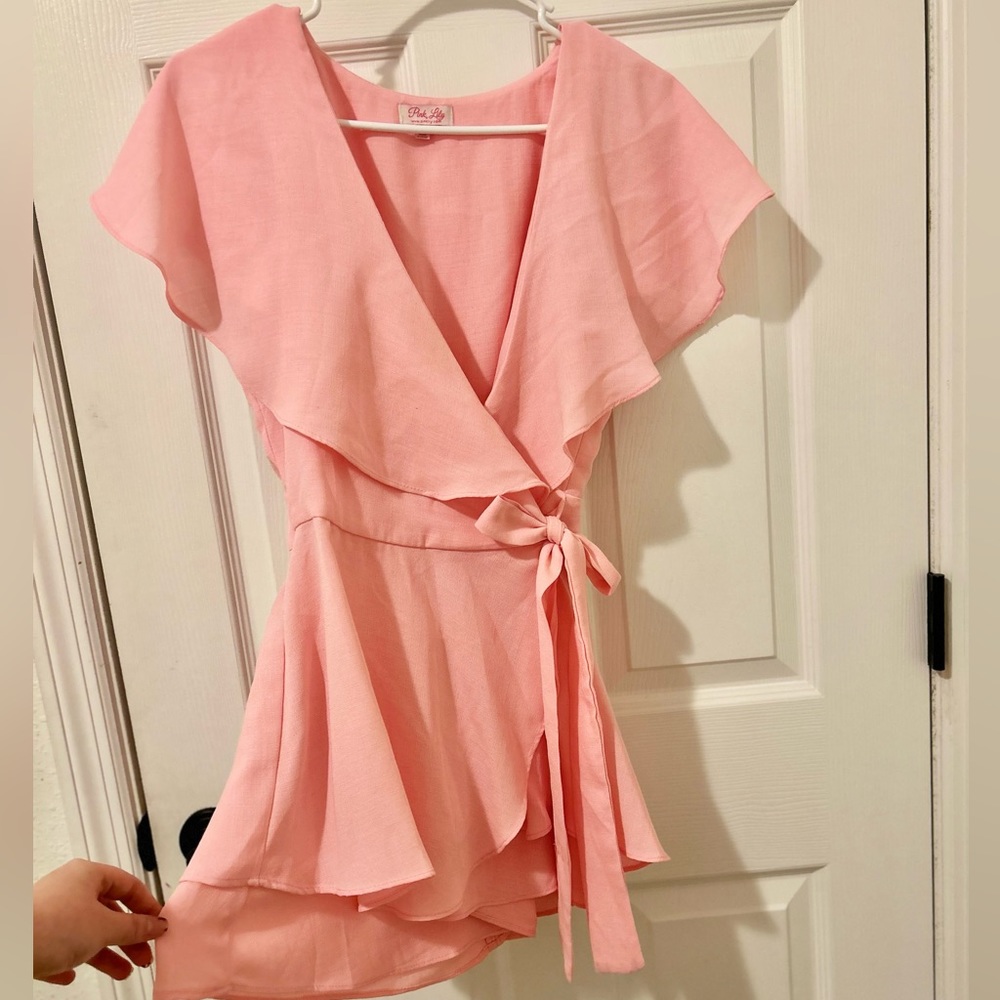 Ballet baby pink romper